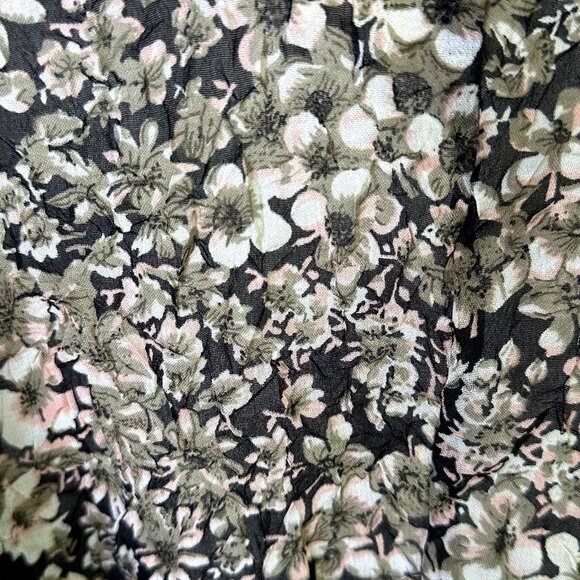 ANTHROPOLOGIE Staring At Stars Black Dark Floral Kimono Open Cardigan Boho Small - Picture 8 of 9